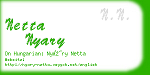 netta nyary business card